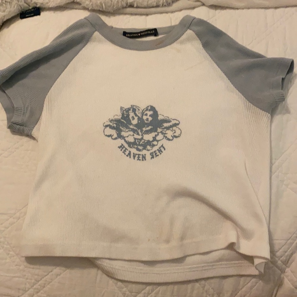 baby tee heaven sent brandy melville top